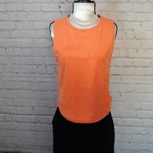 Zara Trafaluc Faux Suede Orange Tank Top
